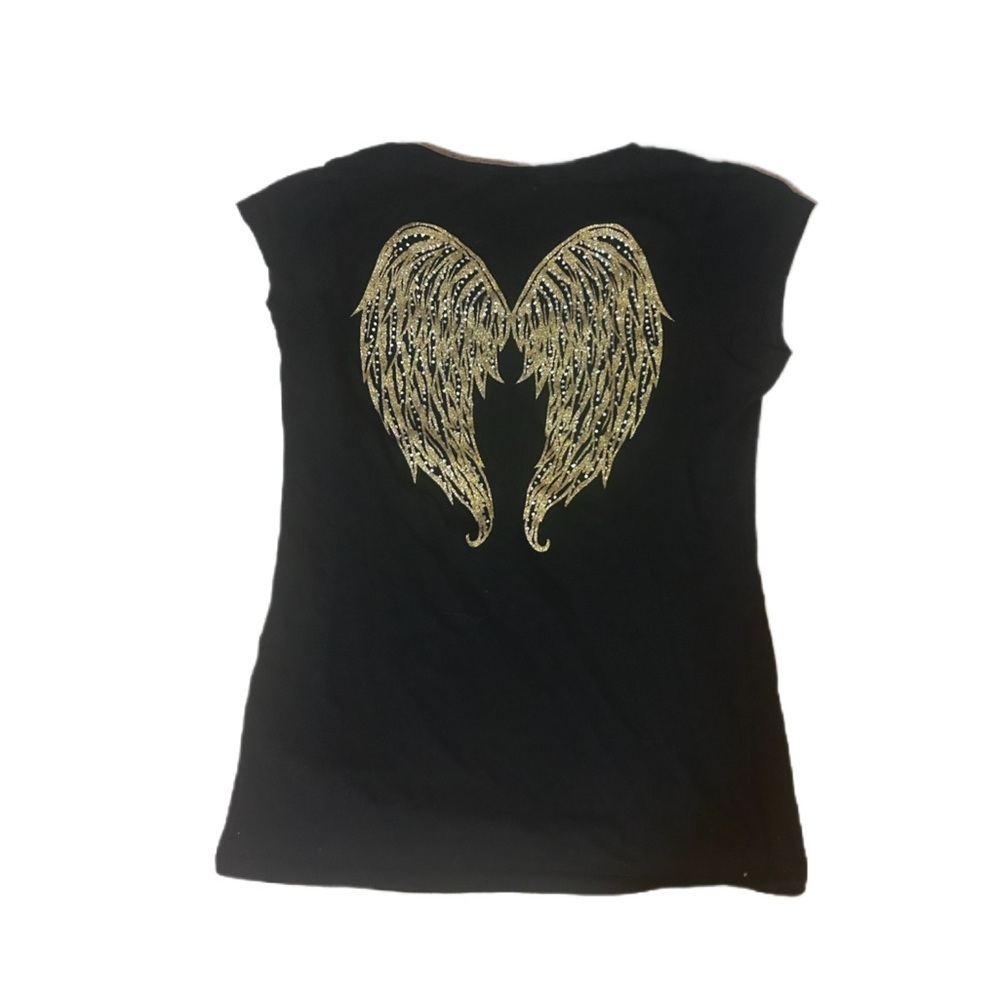 Guess Angel Wings Rhinestone T-Shirt tee shirt top vintage y2k